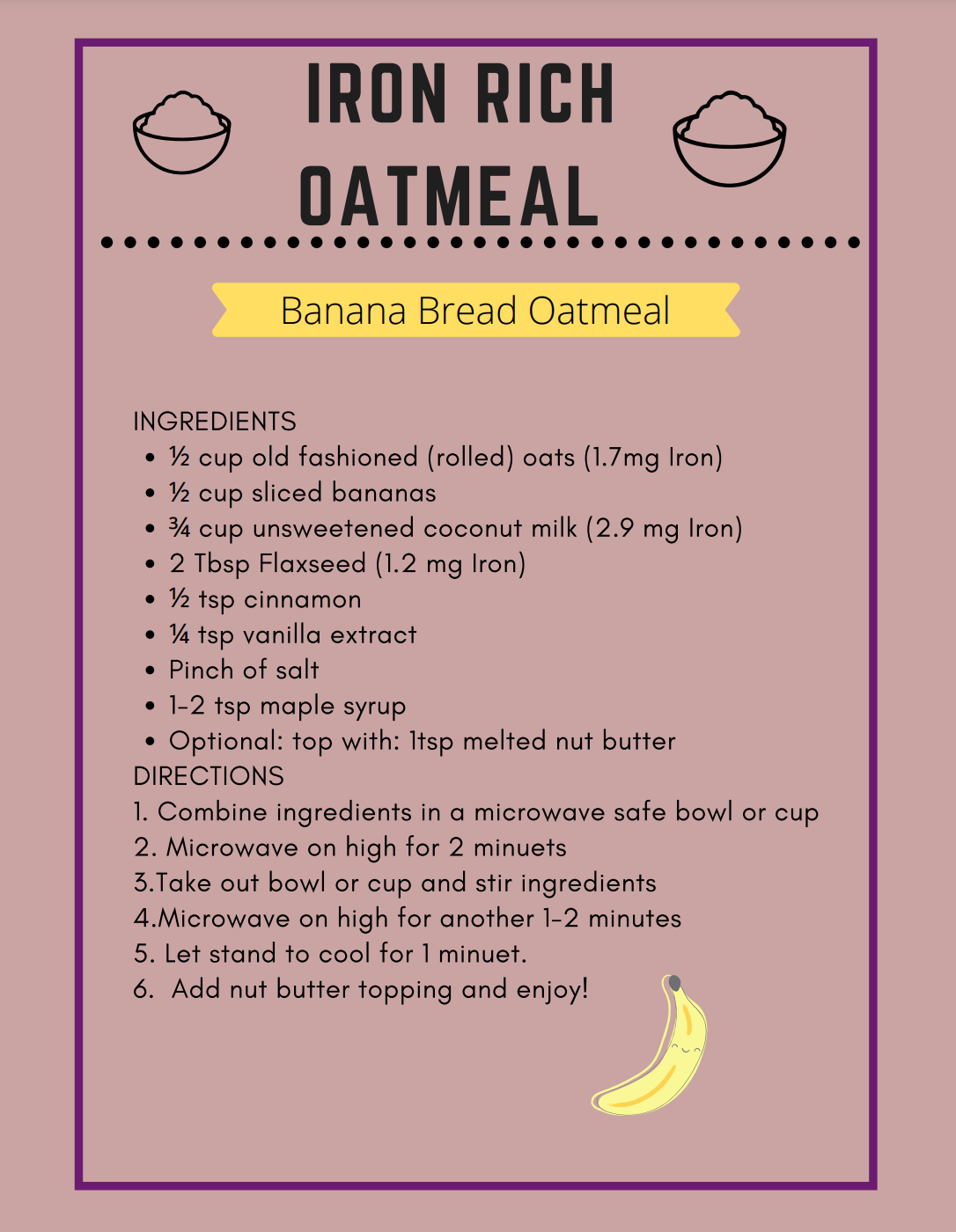 Banana Bread Oatmeal